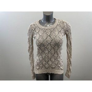 Mossimo Supply Women's woven beige sweater Size S